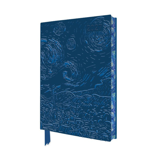 2027 Diary Artisan Art Vincent van Gogh: The Starry Night A5 Week to View Blue by Flame Tree, DIA2027-A11