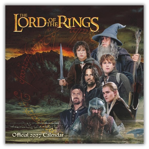 2027 Calendar Lord Of The Rings Official Square Wall, Danilo I00725