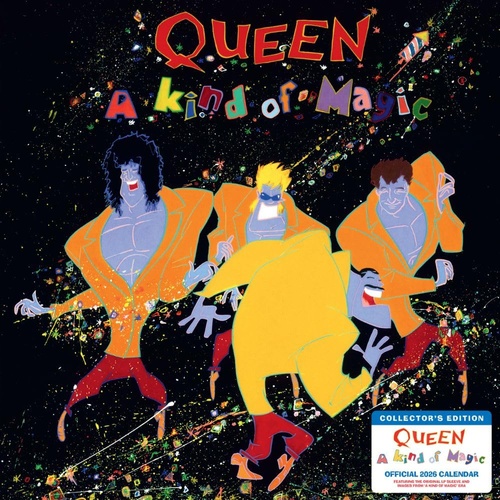 2026 Calendar Collector's Edition Queen Official Record Sleeve Square Wall, Danilo D74187