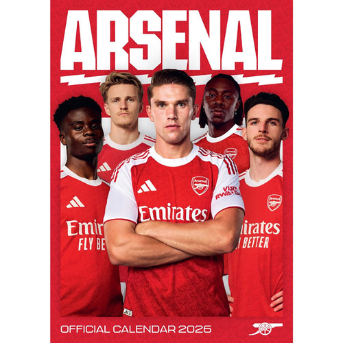 2026 Calendar Arsenal FC Official A3 Vertical Wall, Danilo D75429