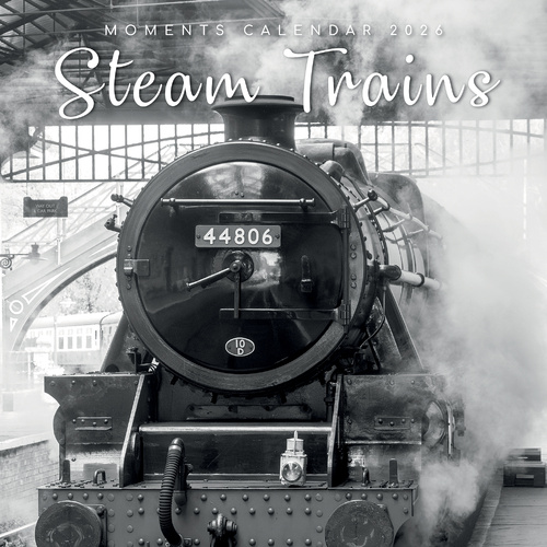 2026 Calendar Moments Steam Trains Square Wall, The Gifted Stationery GSC26175
