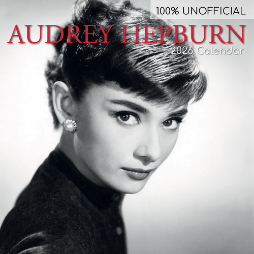 2026 Calendar 100% Unofficial Audrey Hepburn Square Wall, The Gifted Stationery GSC26234