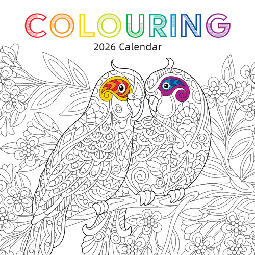 2026 Calendar Colouring Square Wall, The Gifted Stationery GSC26258