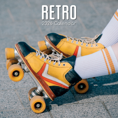 2026 Calendar Retro Square Wall, The Gifted Stationery GSC26266