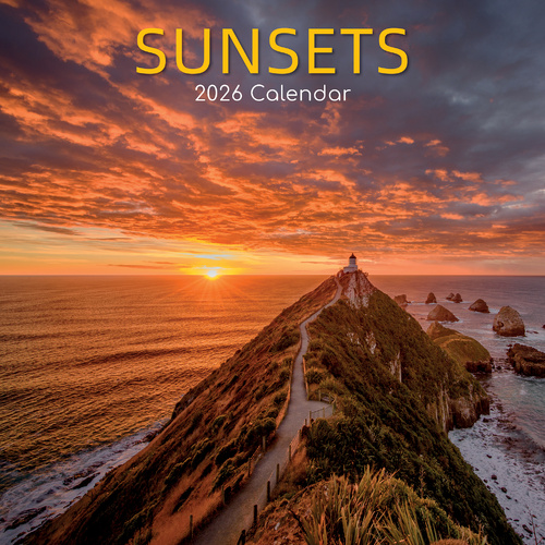 2026 Calendar Sunsets Square Wall, The Gifted Stationery GSC26281