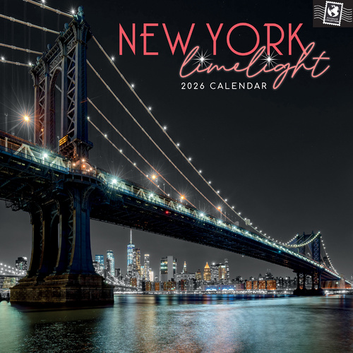 2026 Calendar Passport Collection New York Limelight 16-Month Square Wall, The Gifted Stationery GSC26305