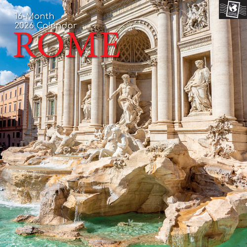 2026 Calendar Passport Collection Rome 16-Month Square Wall, The Gifted Stationery GSC26310
