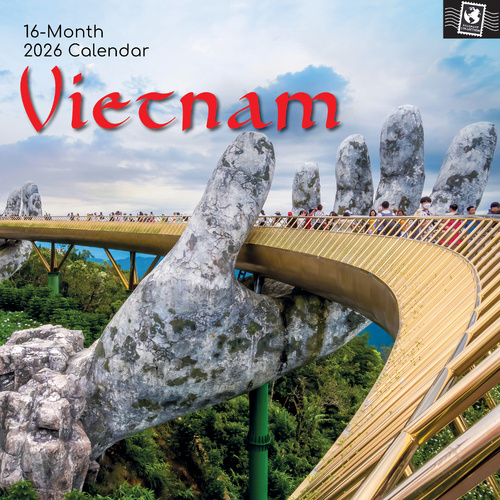 2026 Calendar Passport Collection Vietnam 16-Month Square Wall, The Gifted Stationery GSC26317