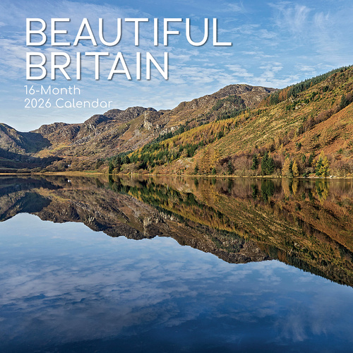2026 Calendar Beautiful Britain 16-Month Square Wall, The Gifted Stationery GSC26320
