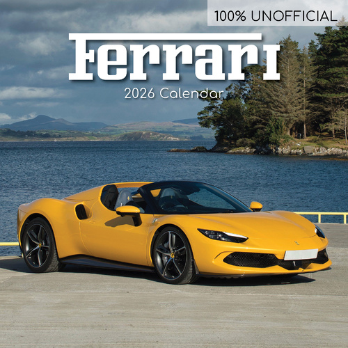2026 Calendar 100% Unofficial Ferrari Square Wall, The Gifted Stationery GSC26399