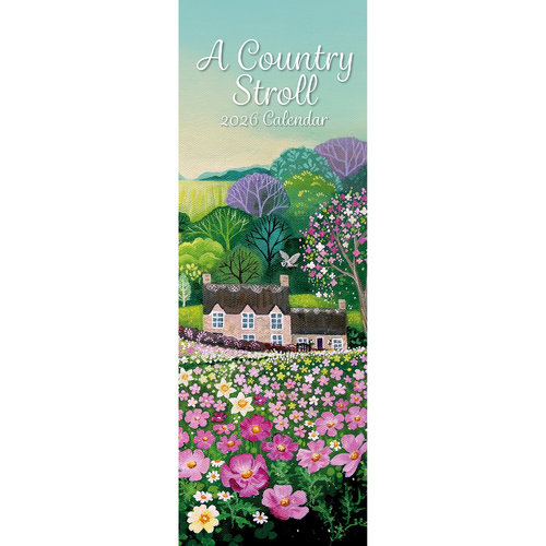 2026 Calendar A Country Stroll Slim Wall, The Gifted Stationery GSC26419