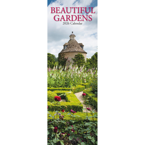 2026 Calendar Beautiful Gardens Slim Wall, The Gifted Stationery GSC26423