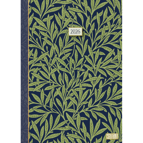 2026 Planner William Morris Willow Bough A5 Week to View Padded, The Gifted Stationery GSC26485