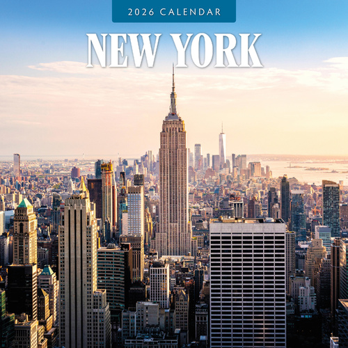 2026 Calendar New York 16-Month Square Wall, Red Robin RR261323