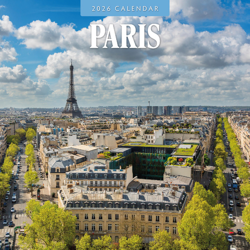 2026 Calendar Paris 16-Month Square Wall, Red Robin RR261326