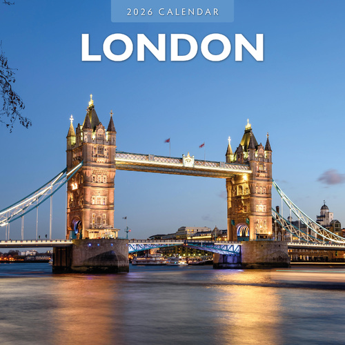 2026 Calendar London 16-Month Square Wall, Red Robin RR261341