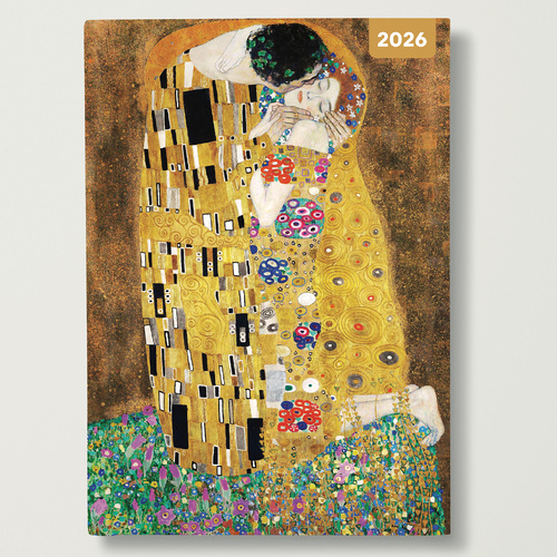 2026 Diary Klimt A5 Week to View Padded, Red Robin RR265032