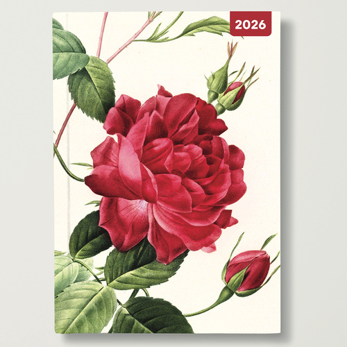 2026 Diary Redoute A5 Week to View Padded, Red Robin RR265036