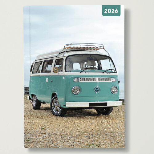 2026 Diary Camper Vans A5 Week to View Padded, Red Robin RR265065