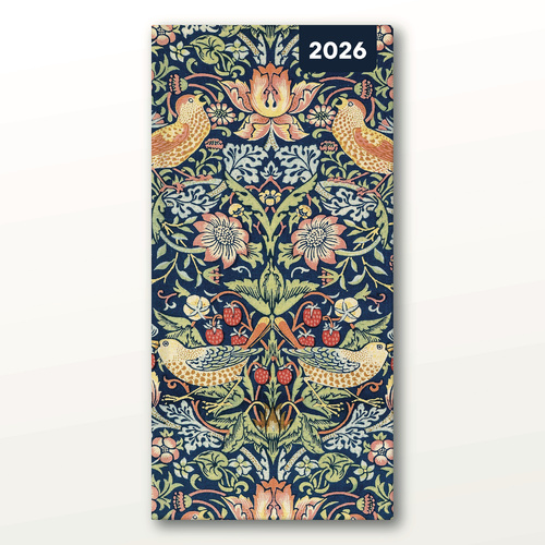 2026 Diary William Morris Pocket Week to View, Red Robin RR266044