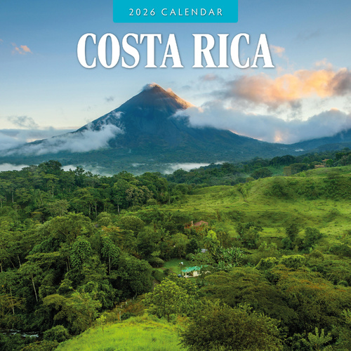 2026 Calendar Costa Rica 16-Month Square Wall, Red Robin RR261372