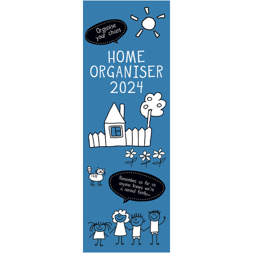 2024 Calendar Family Home Organiser Slim Wall by The Gifted Stationery GSC23924