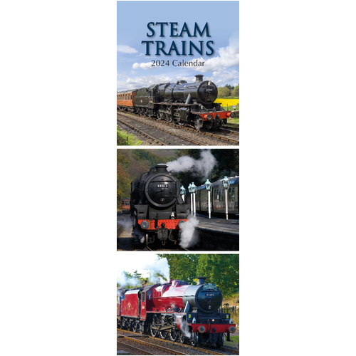 2024 Calendar Steam Trains Slim Wall by The Gifted Stationery GSC23927