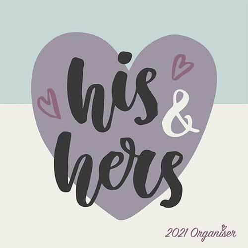 2021 Calendar His & Hers Organiser Square Wall By The ...