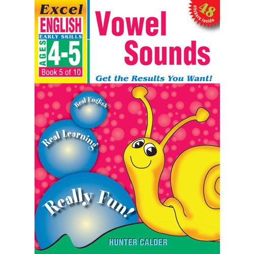 Excel Early Skills: English Book 5 - Vowel Sounds (Ages 4-5)