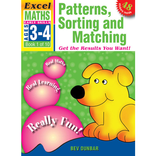 Excel Early Skills: Maths Book 1 - Patterns, Sorting and Matching (Age 3-4)