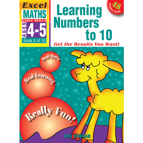 Excel Early Skills: Maths Book 4 - Learning Numbers to 10 (Age 4-5)