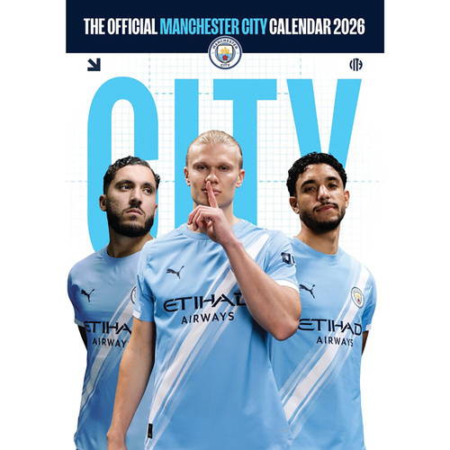 2026 Calendar Manchester City FC Official A3 Vertical Wall, Danilo D38145