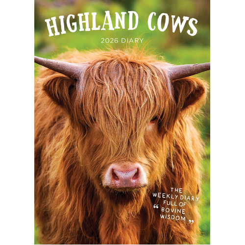 2026 Diary Highland Cows Week to View by Paper Pocket