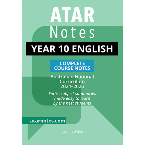 ATAR Notes Year 10 English Complete Course Notes (2024-2026)