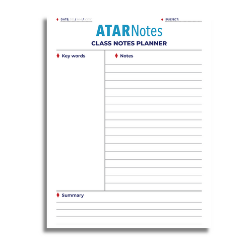 ATAR Notes Class Notes Planner