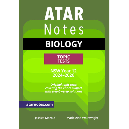 ATAR Notes HSC Year 12 Biology Topic Tests (2024-2026)
