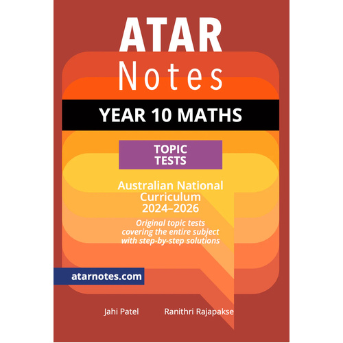 ATAR Notes Year 10 Maths Topic Tests (2024-2026)
