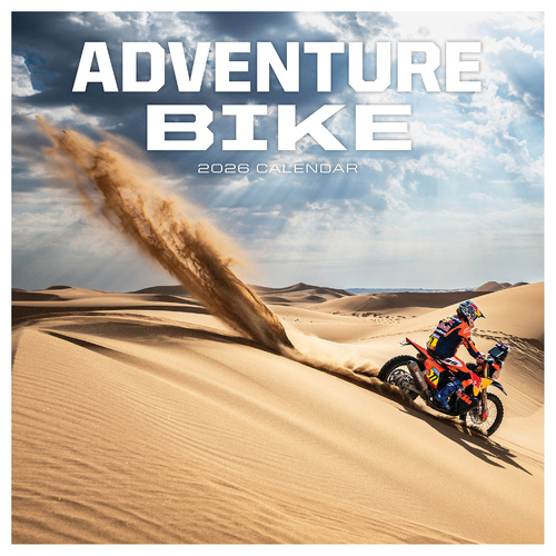 2026 Calendar Adventure Bike Square Wall Paper Pocket CSB20