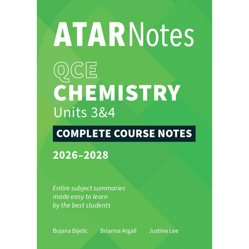 ATAR Notes QCE Chemistry 3&4 Notes (2026-2028)
