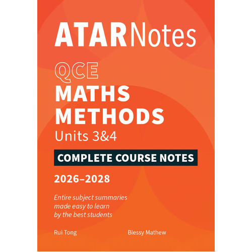 ATAR Notes QCE Maths Methods 3&4 (2026-2028)