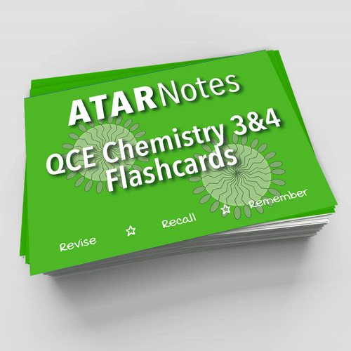 ATAR Notes QCE Chemistry 3&4 Flashcards (New for 2026)