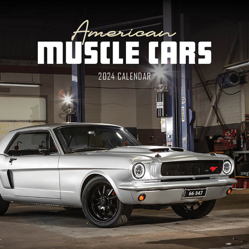 2022 Calendar American Muscle Cars Square Wall by Paper Pocket 