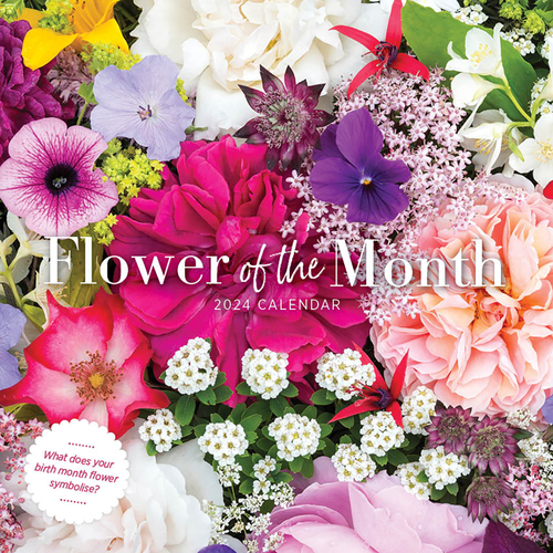 2022 Calendar Flower Of The Month Square Wall by Paper Pocket