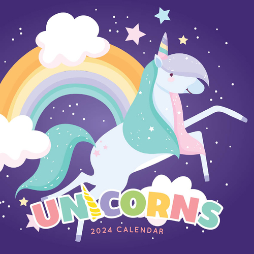 2022 Calendar Unicorns Square Wall by Paper Pocket 