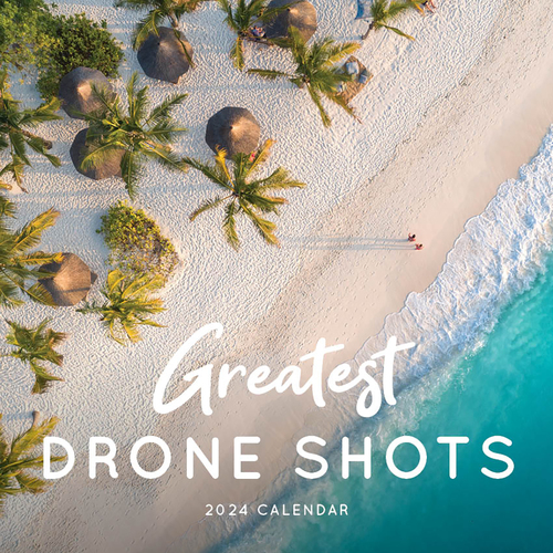 2024 Calendar Greatest Drone Shots Square Wall, Paper Pocket CPB13