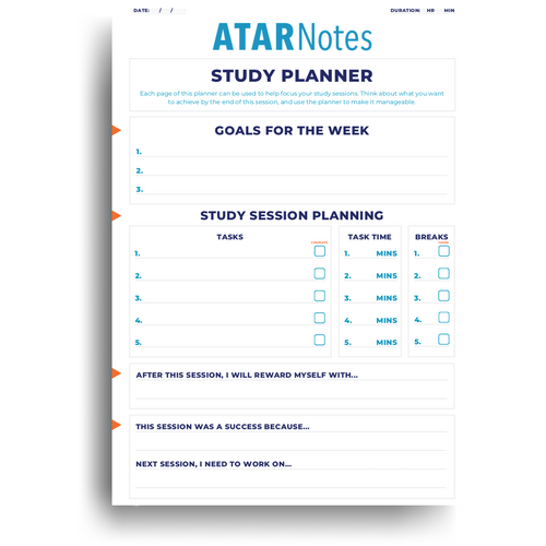ATAR Notes Study Planner