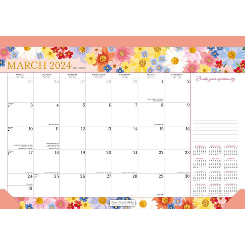 2024 Calendar Bonnie Marcus Monthly Desk Pad Browntrout BT66572