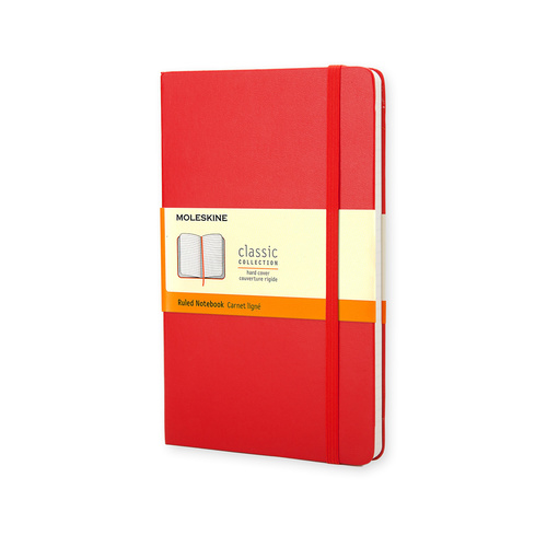 Moleskine Classic Pocket Notebook Hard Cover Ruled Scarlet Red