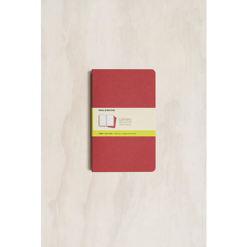 Moleskine Cahier Journal Set of 3 Large - Cranberry Red, Plain S31038