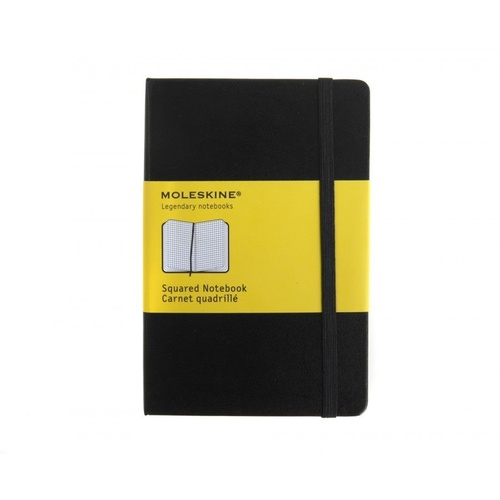 Moleskine Classic Notebook Pocket - Black, Squared, Hard Cover